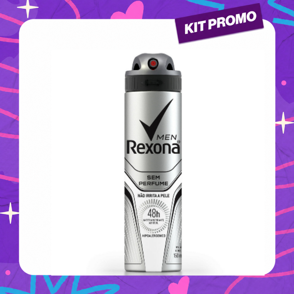 Desodorante Aerosol Rexona Men sem Perfume 150 ml