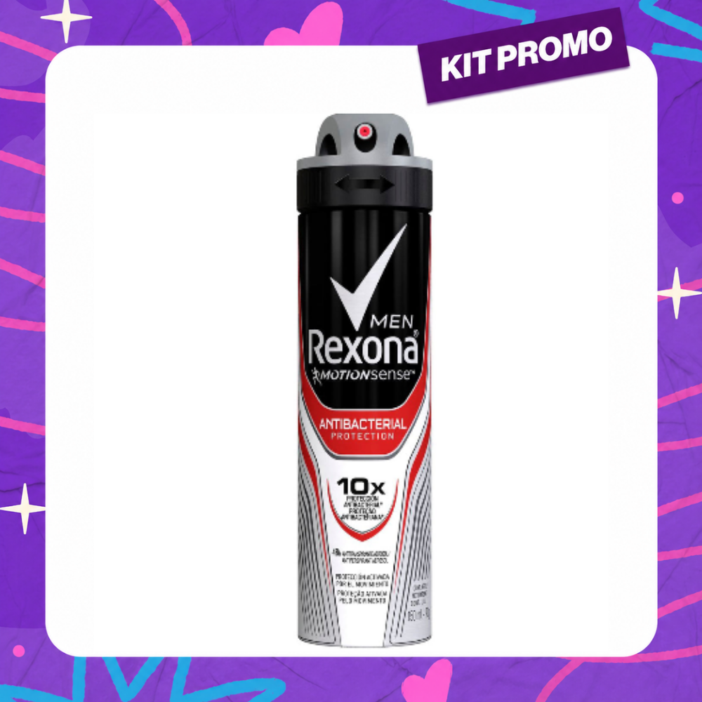 Desodorante Aerosol Rexona Men Antibacteriano 150 ml