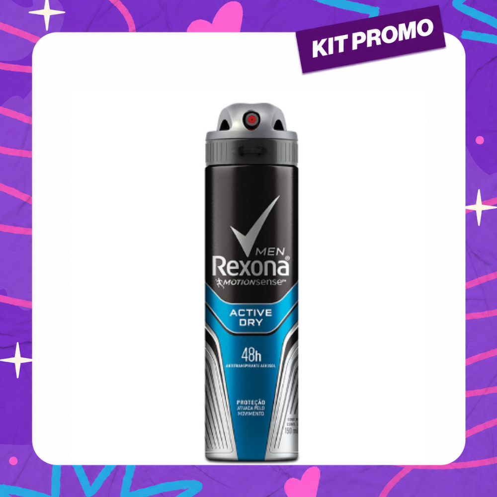 Desodorante Aerosol Rexona Men Active Dry 150 ml