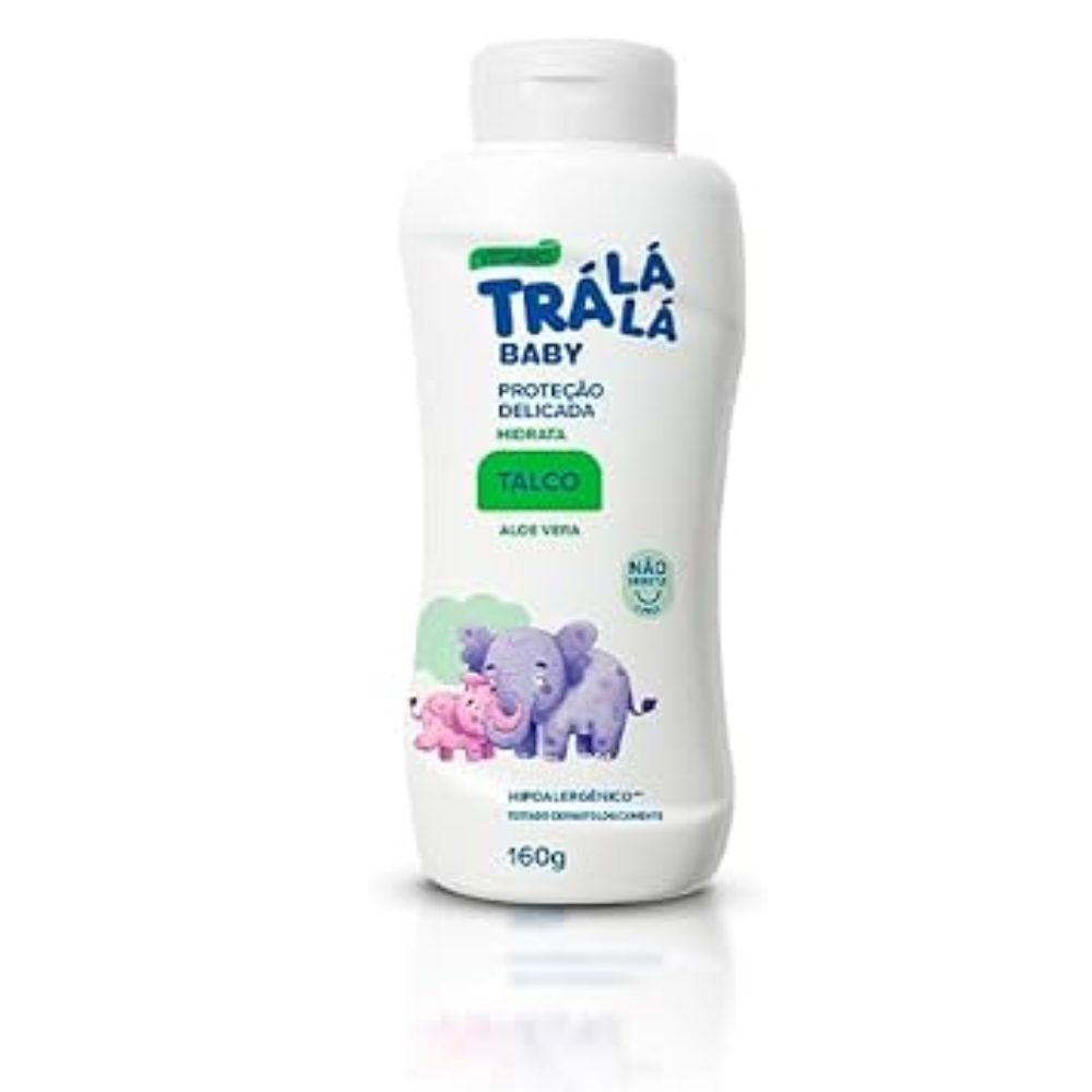 Talco Trá Lá Lá Baby Hidrata Aloe Vera 160g