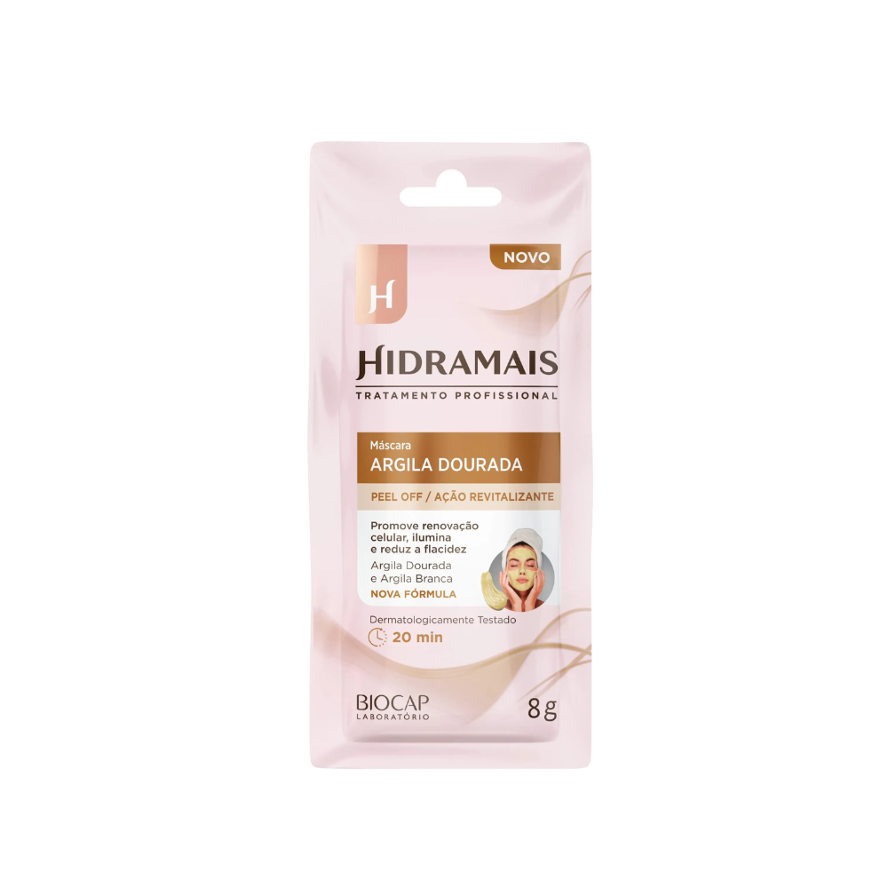 Máscara Facial Hidramais Peel Off Argila Dourada 8 g