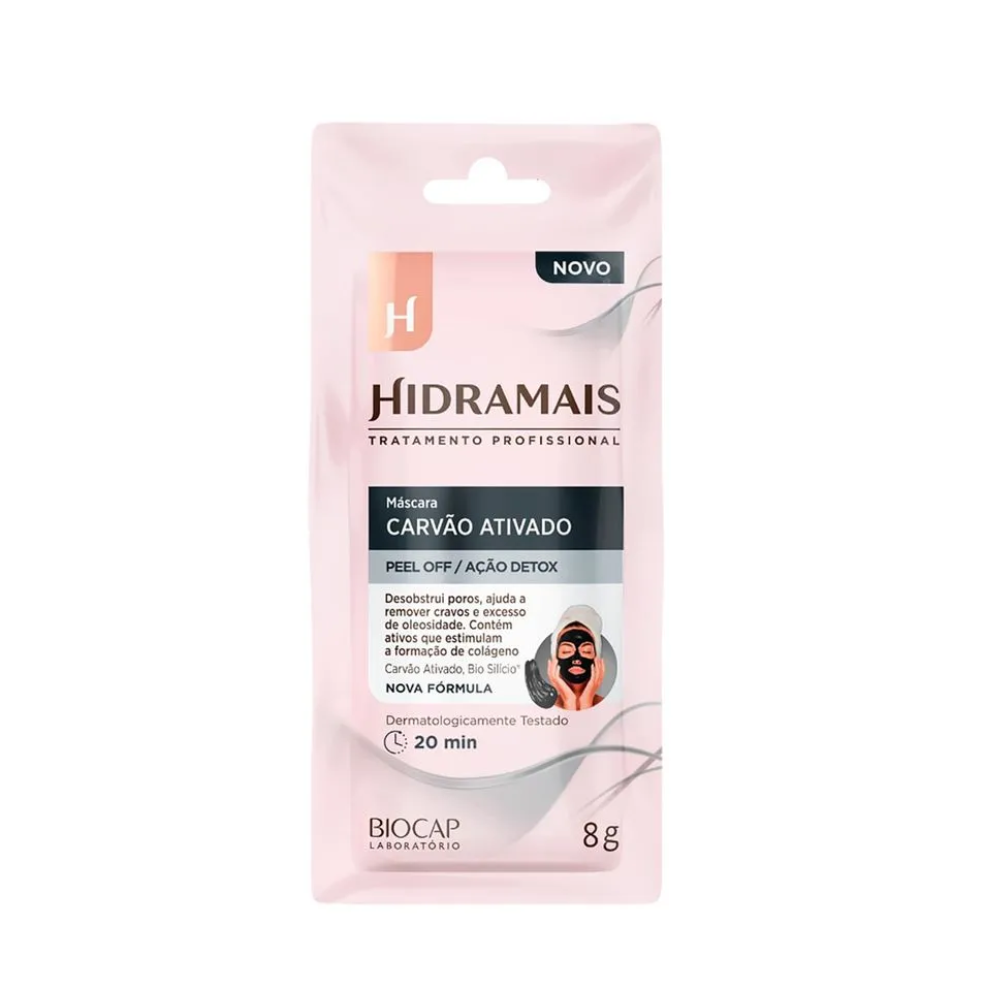 Máscara Facial Hidramais Peel Off Carvão Ativado 8 g