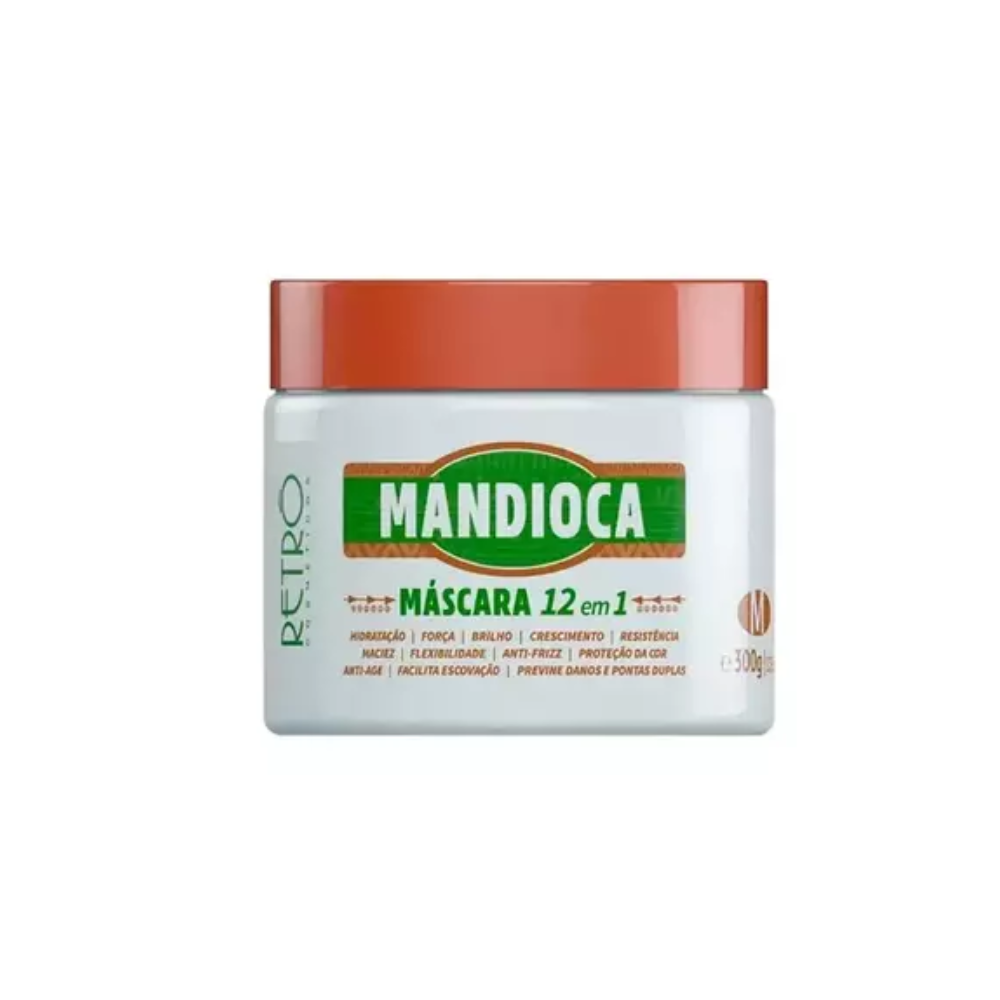 Máscara Capilar Retrô Cosméticos Mandioca 12 em 1 300 g