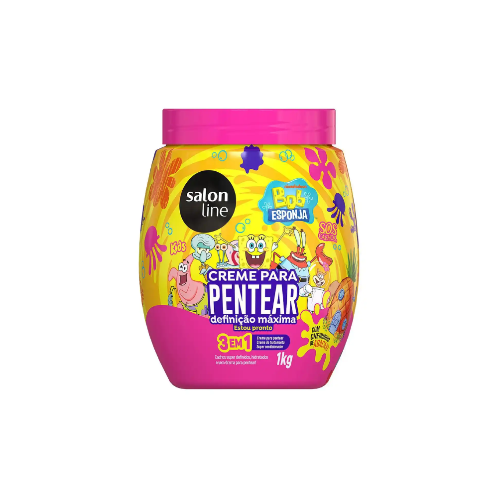Creme para Pentear Salon Line SOS Bob Esponja Definição Máxima 1kg