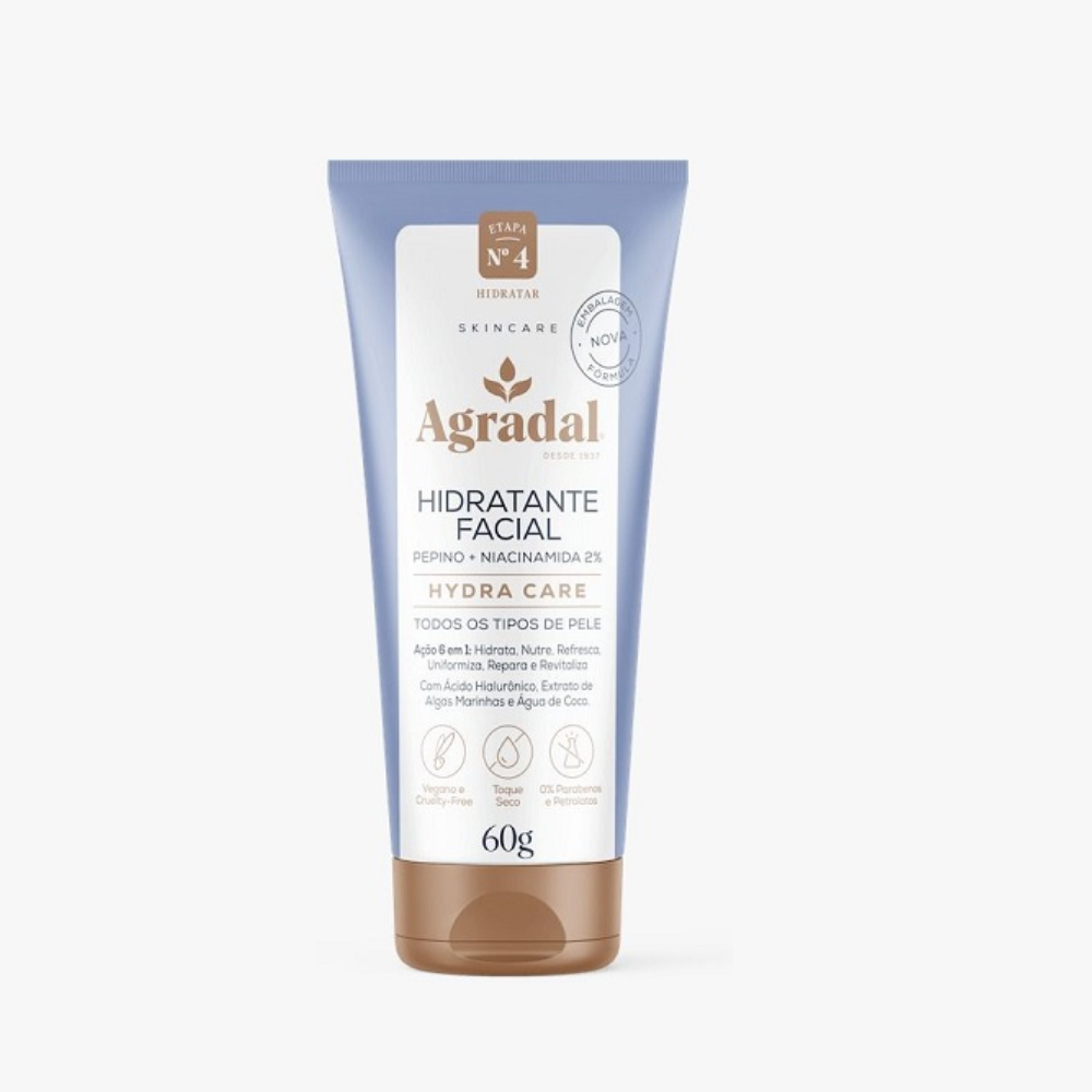Hidratante Facial Agradal Pepino + Niacinamida 2% Hydra Care 60g