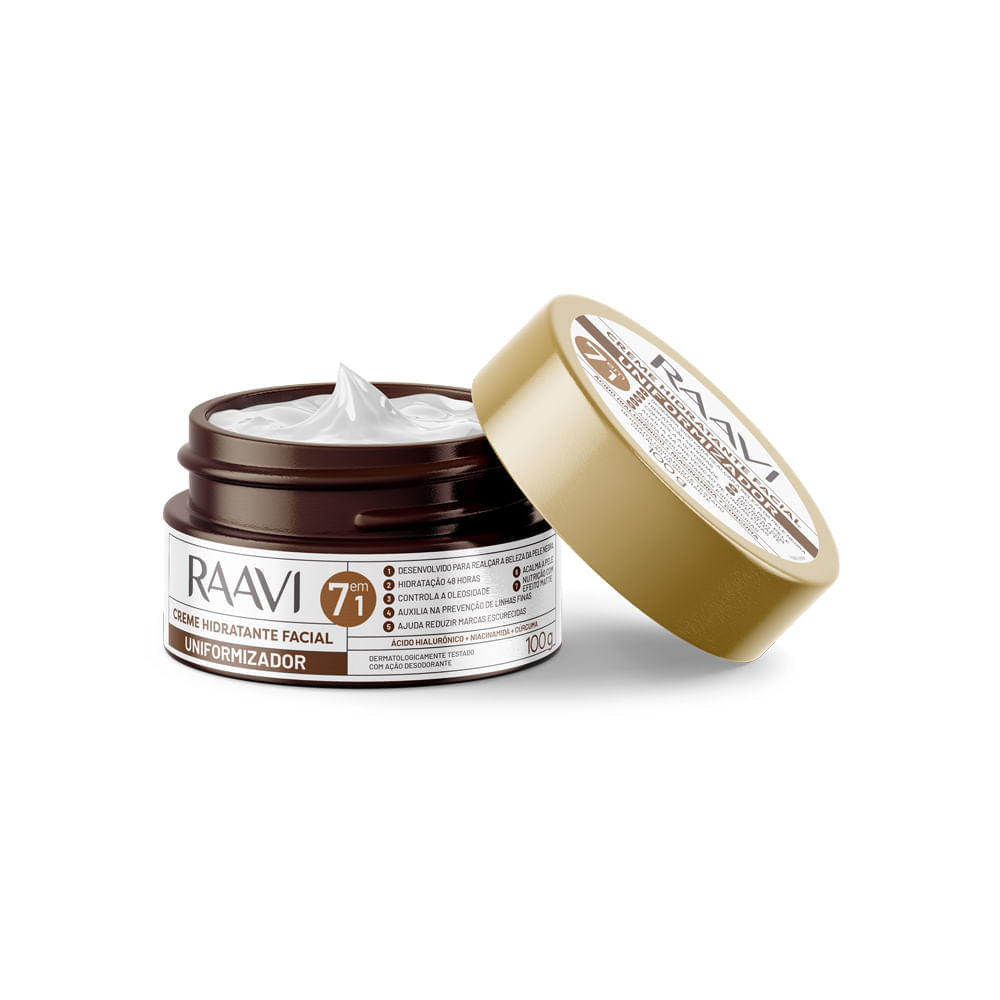Creme Hidratante Facial Raavi Uniformizador 100g