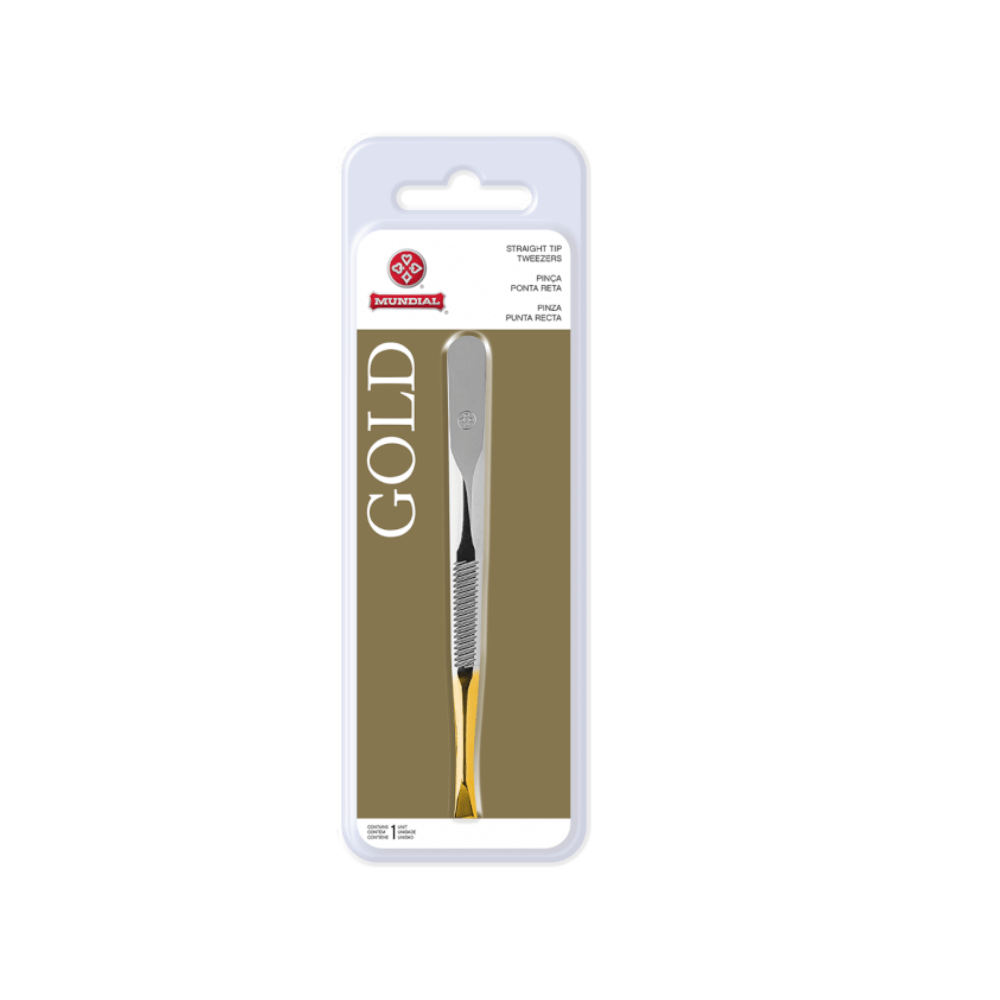 Pinça Mundial Gold Ponta Reta Ref. BC-392