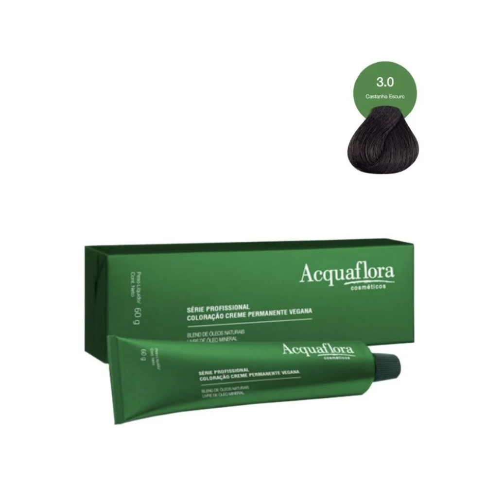 Coloração Creme Permanente Vegana Castanho Escuro 3.0