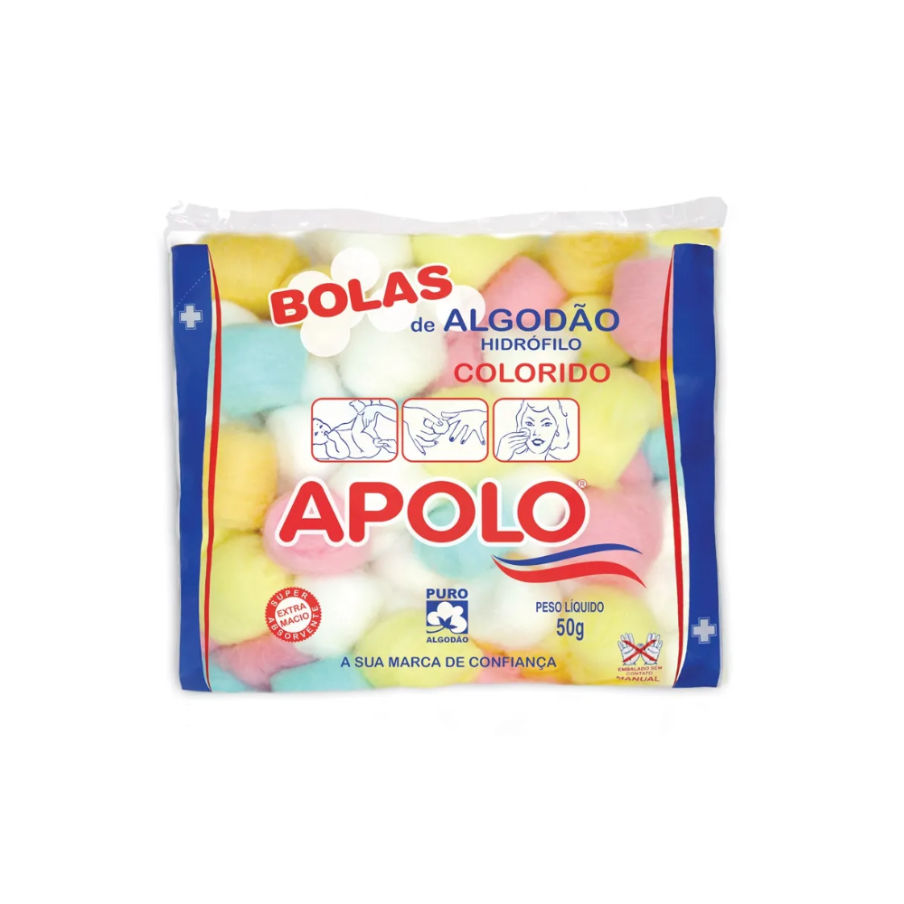 Algodão Apolo Bolas Colorido 50 g