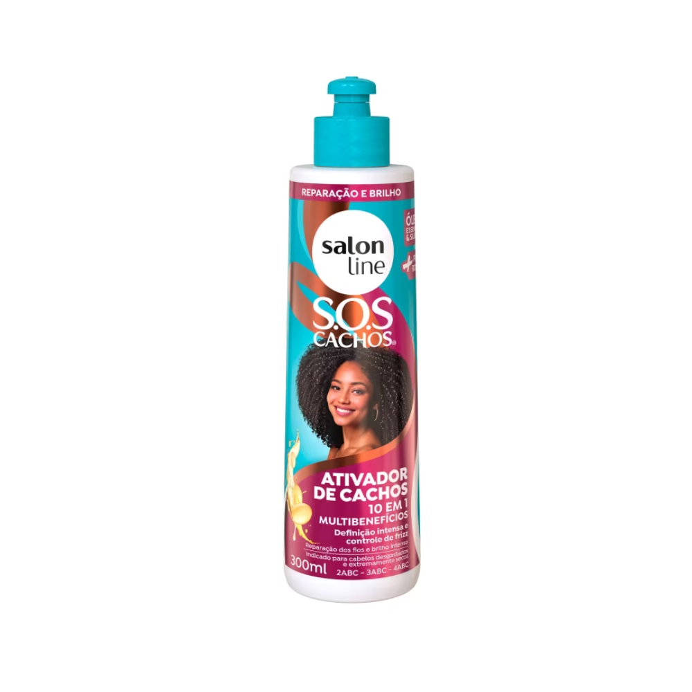 Ativador de Cachos Salon Line S.O.S Cachos 10 em 1 Multibenefícios 300 ml
