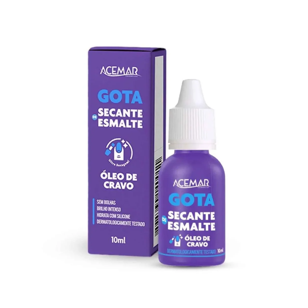 Gota Secante de Esmalte Acemar com Óleo de Melaleuca 10ml