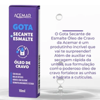 Gota Secante de Esmalte Acemar com Óleo de Melaleuca 10ml