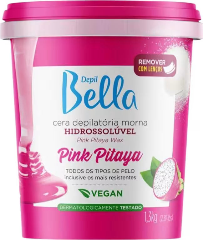 Cera Depil Bella Hidrossolúvel Pink Pitaya 1,3kg