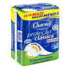 Absorvente Charm’s Proteção Clássica Fluxo Leve com Abas Leve Mais Pague Menos 32 Unidades