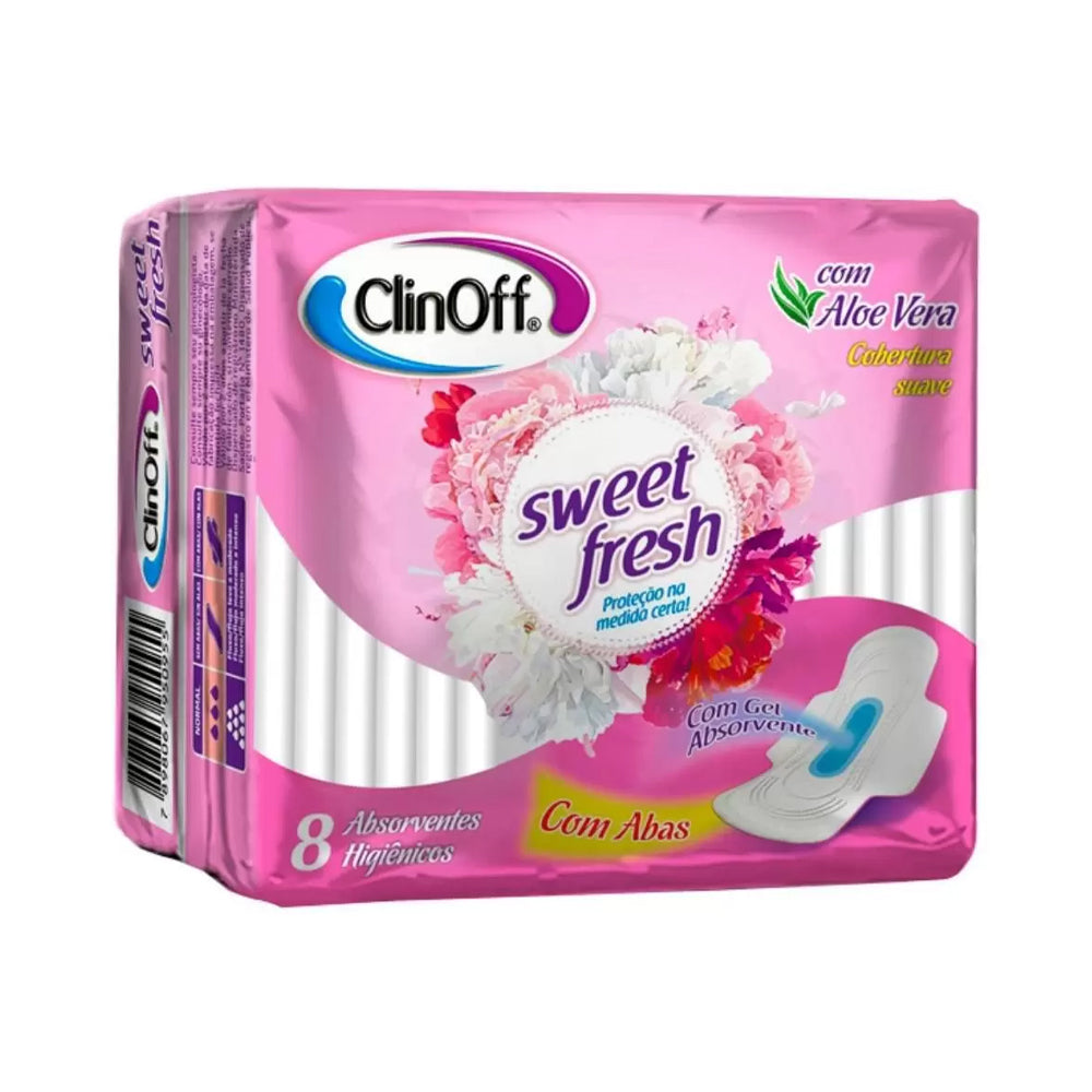Absorvente Clin Off Suave com Abas 8 Unidades
