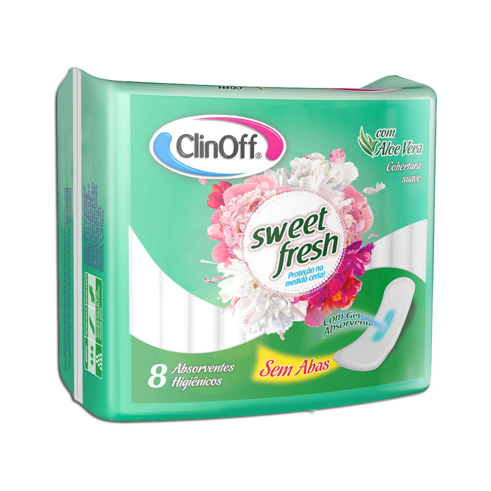 Absorvente Clin Off Suave sem Abas 8 Unidades