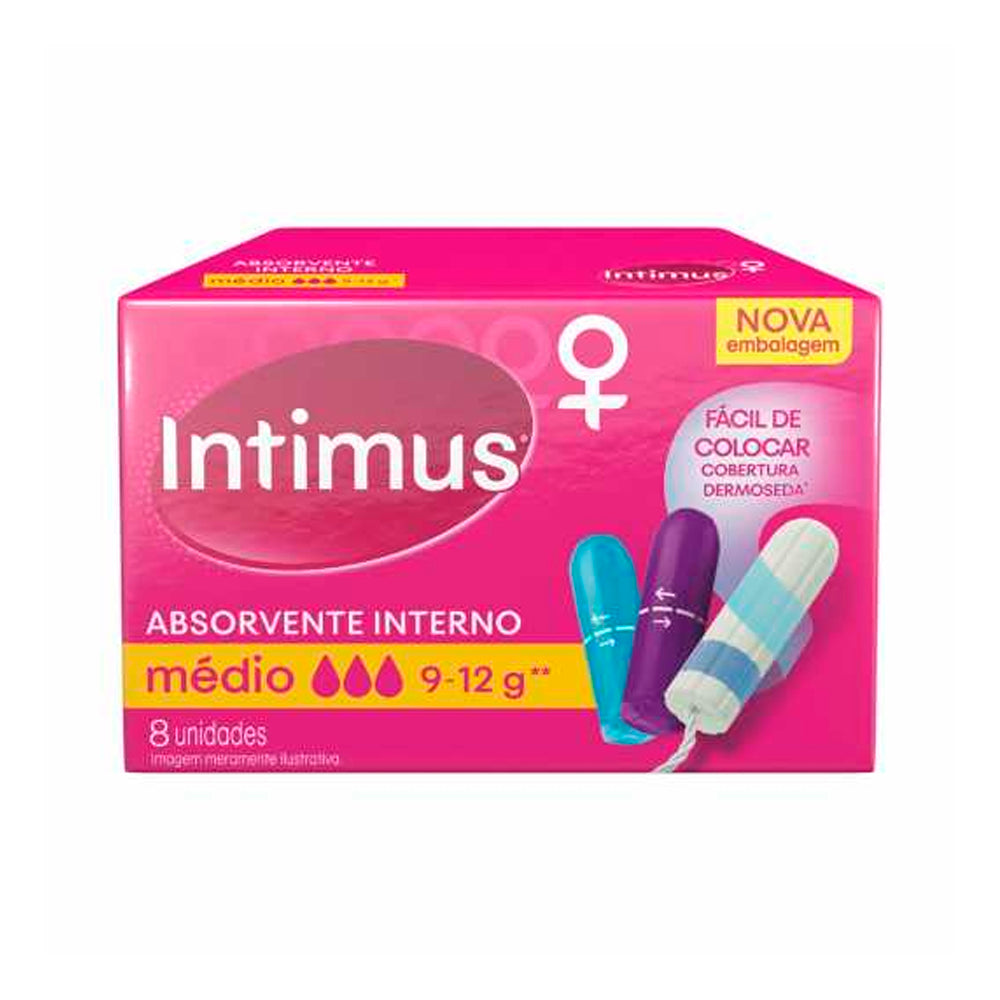Absorvente Interno Intimus Gel Médio 8 Unidades