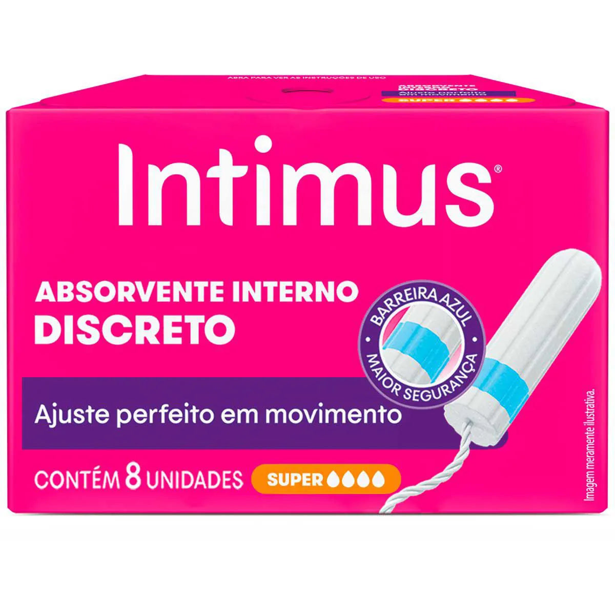 Absorvente Interno Intimus Gel Super 8 Unidades