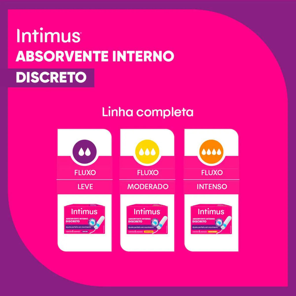 Absorvente Interno Intimus Gel Super 8 Unidades