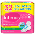 Absorvente Intimus Gel Tripla Proteção Cobertura Seca com Abas 32 Unidades
