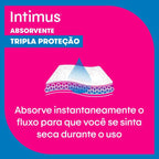 Absorvente Intimus Gel Tripla Proteção Cobertura Suave com Abas 8 Unidades