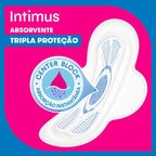 Absorvente Intimus Gel Tripla Proteção Cobertura Suave com Abas 8 Unidades
