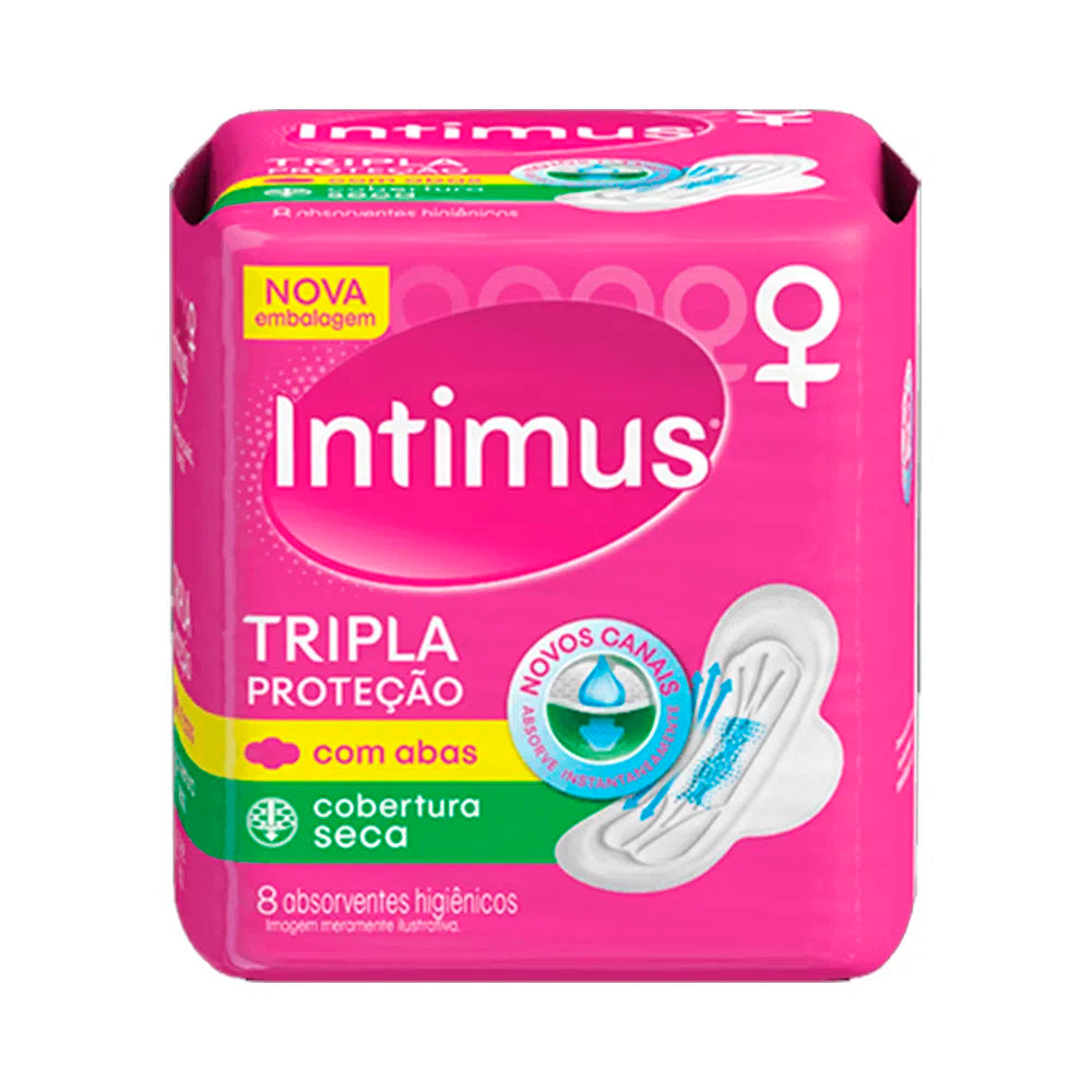 Absorvente Intimus Tripla Proteção Extra Suave sem Abas 8 Unidades