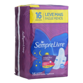 Absorvente Sempre Livre Adapt Plus Noite e Dia Cobertura Suave com Abas 16 Unidades