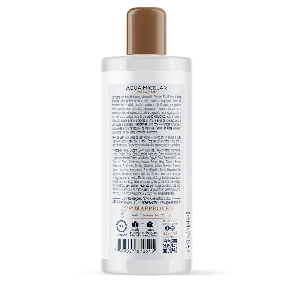 Água Micelar Agradal Hydra Care 200ml