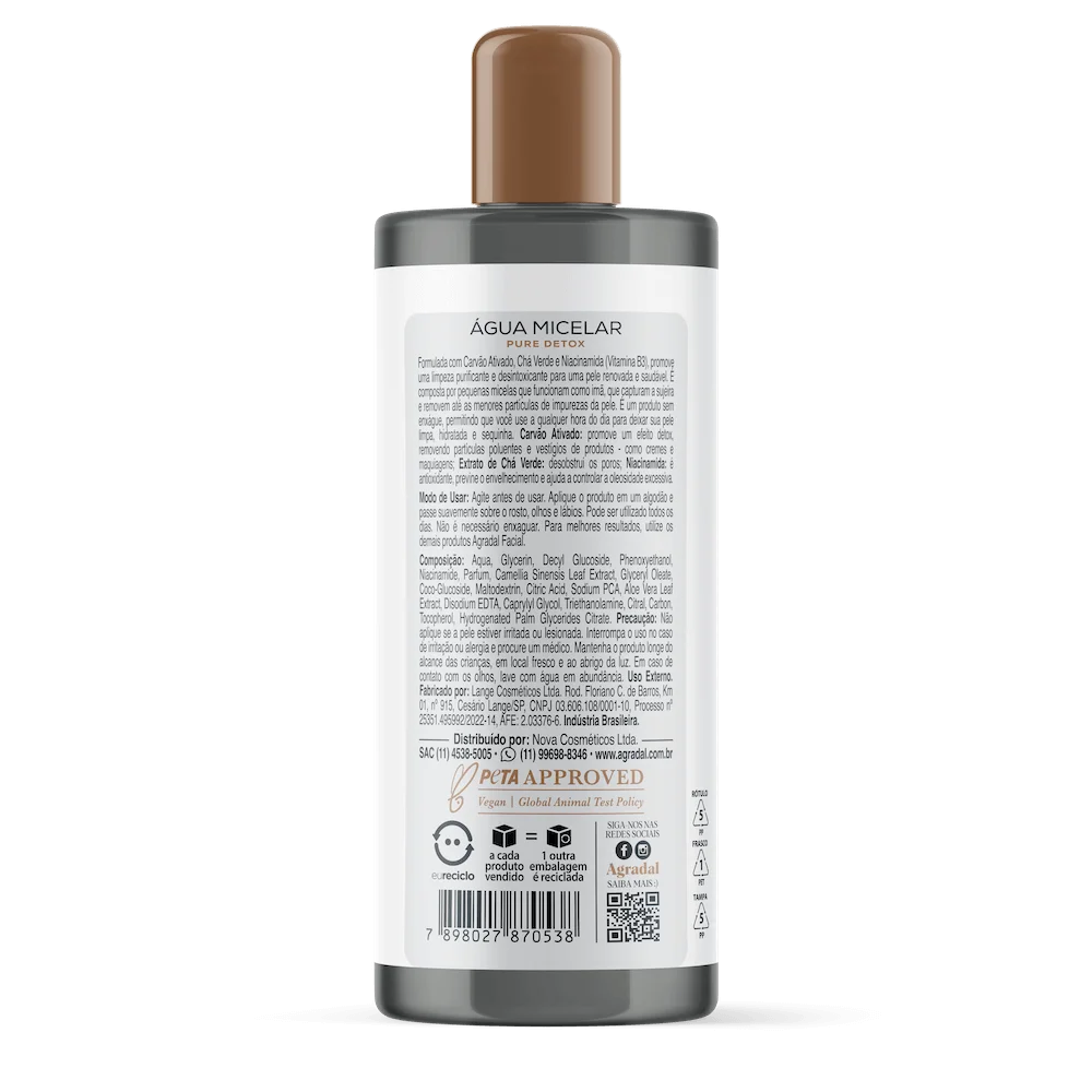 Água Micelar Agradal Pure Detox 200ml