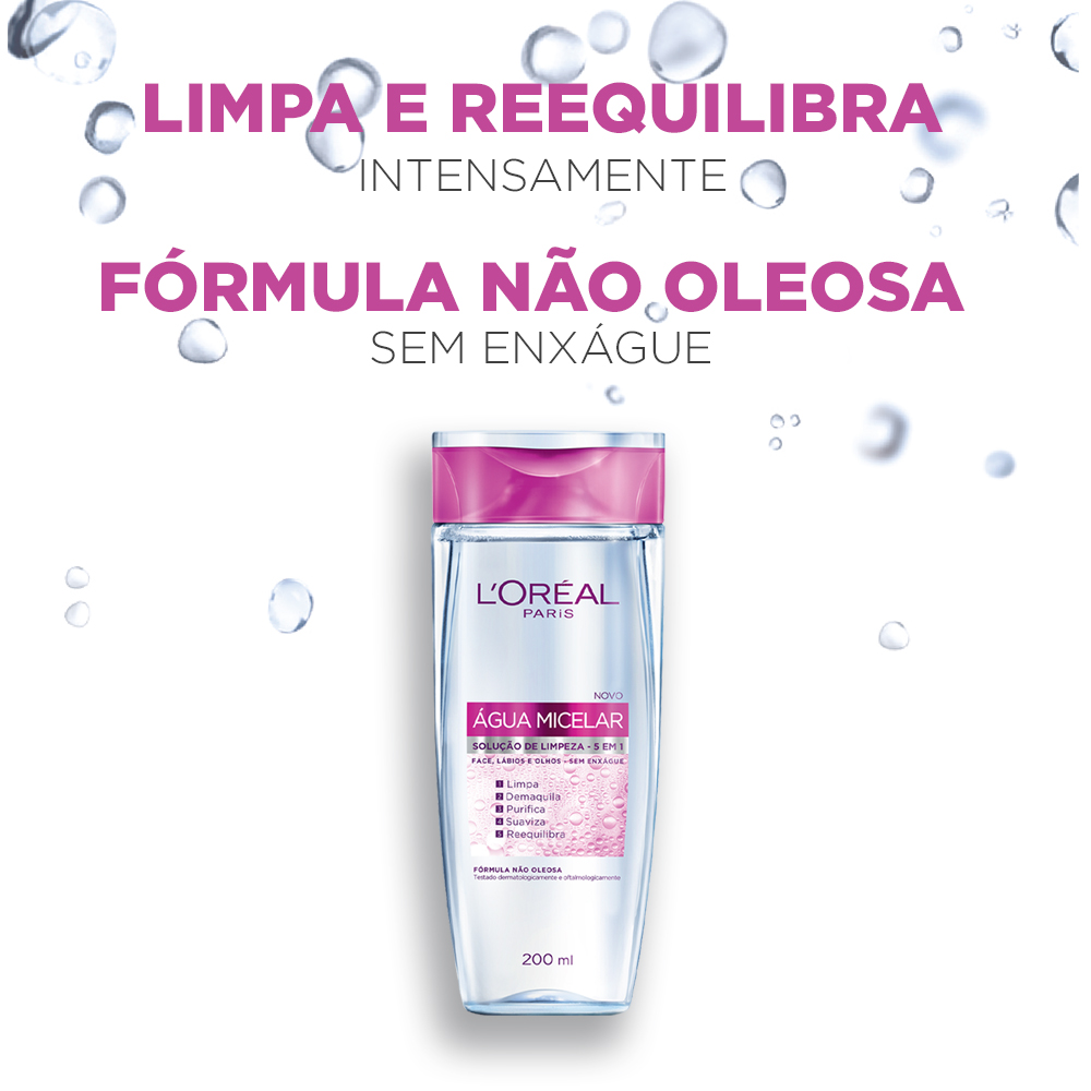 Água Micelar L’Oréal Paris 5 em 1 200 ml