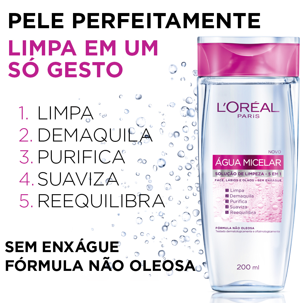 Água Micelar L’Oréal Paris 5 em 1 200 ml