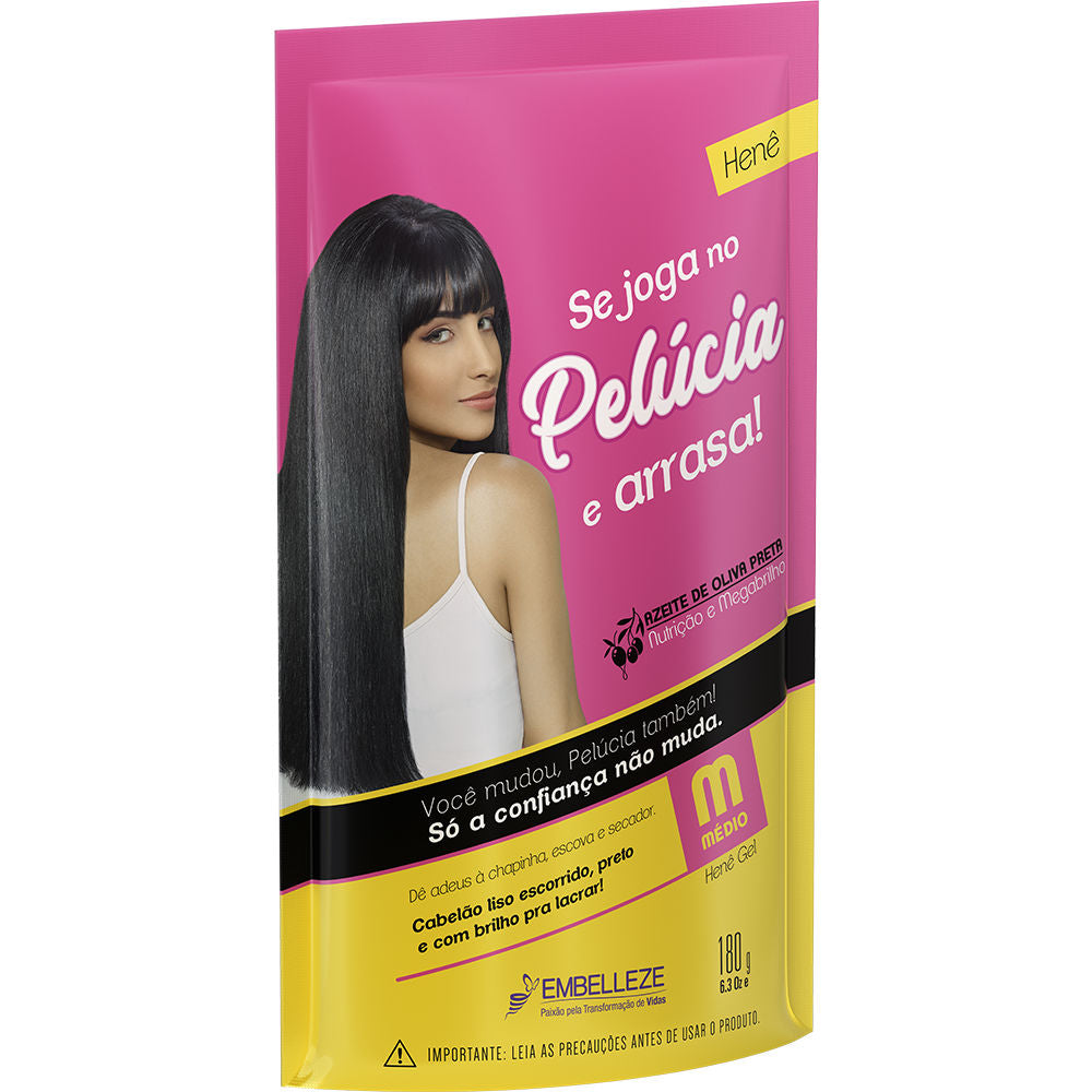 Alisante Embelleze Henê Pelúcia Médio Pouch 180g