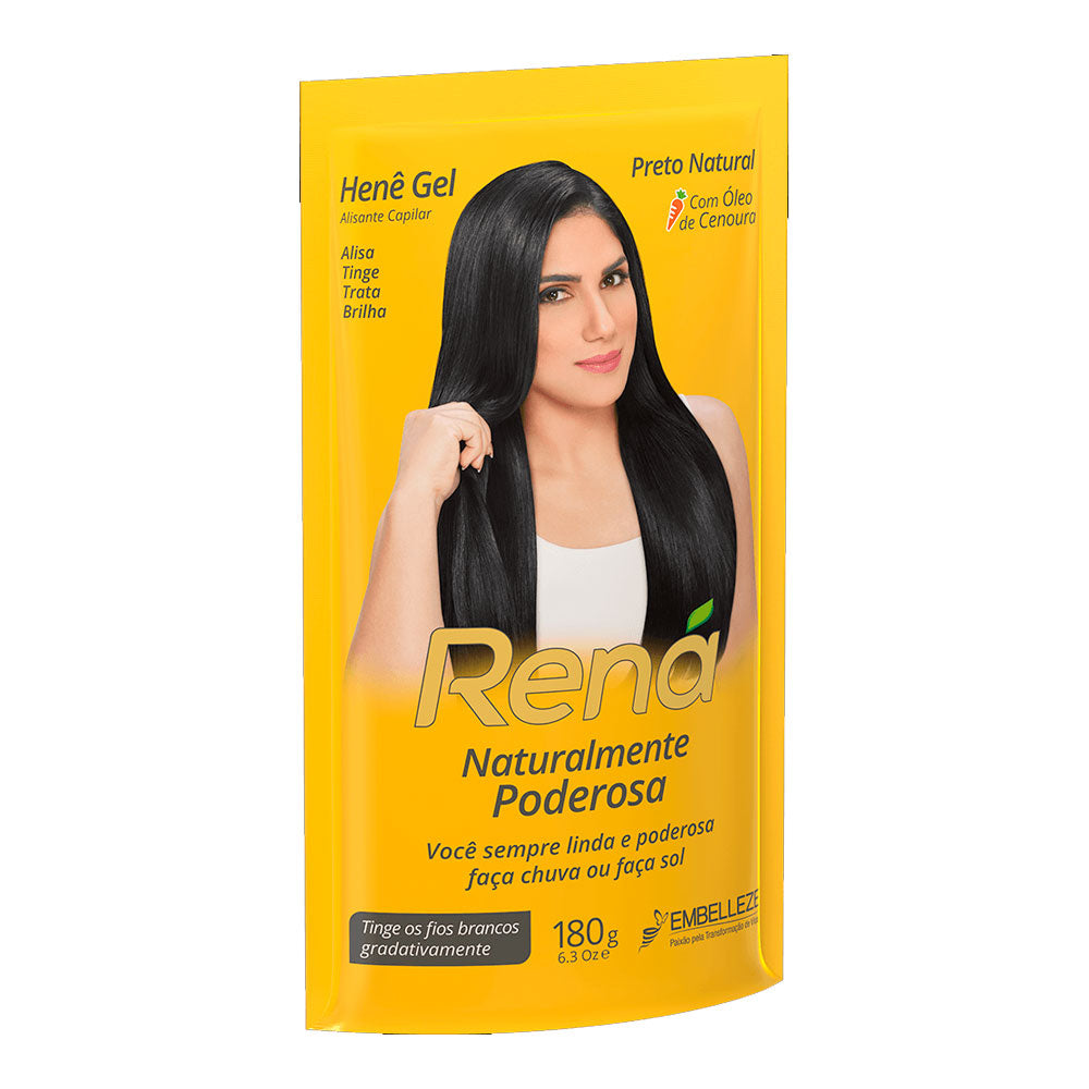 Alisante Embelleze Henê Rená Preto Natural 180gr