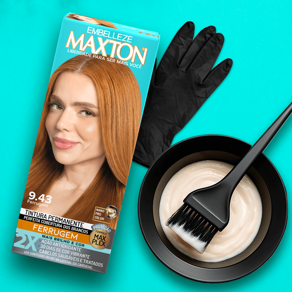 Coloração Maxton Kit Prático 9.43 Ferrugem