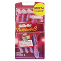 Aparelho Depilatório Gillette Prestobarba 3 Feminino com 4 Unidades
