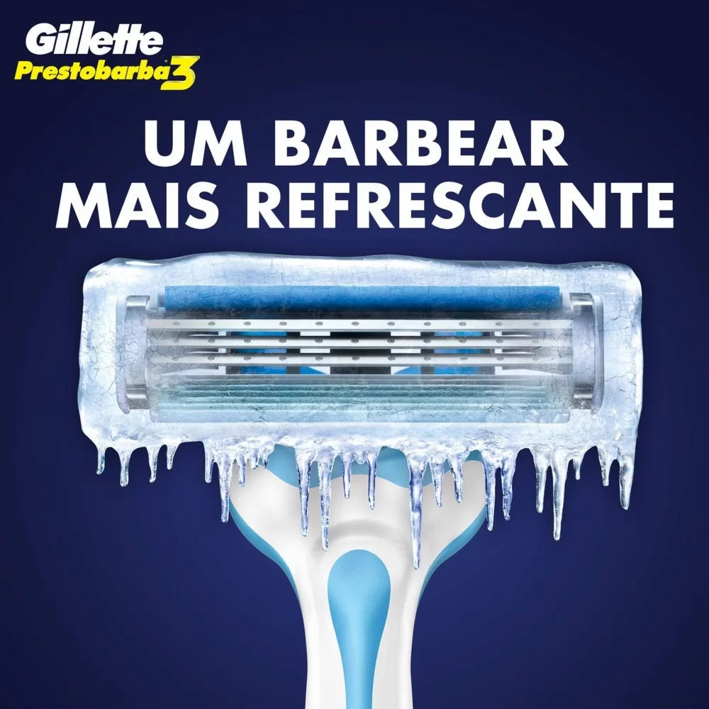 Aparelho de Barbear Descartável Gillette Prestobarba 3 Fresh 4 Unidades