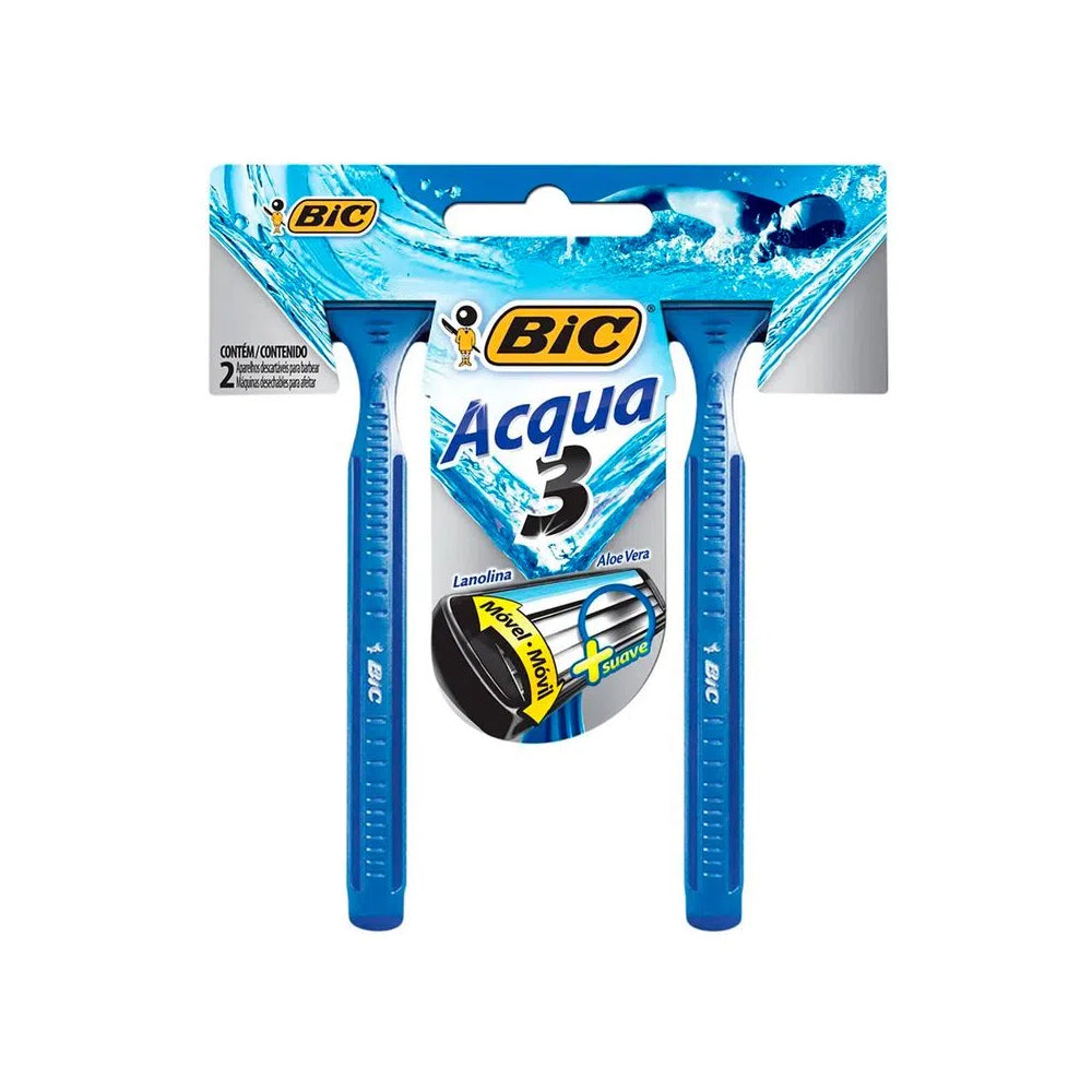Aparelho de Barbear BIC Acqua 3 2 Unidades