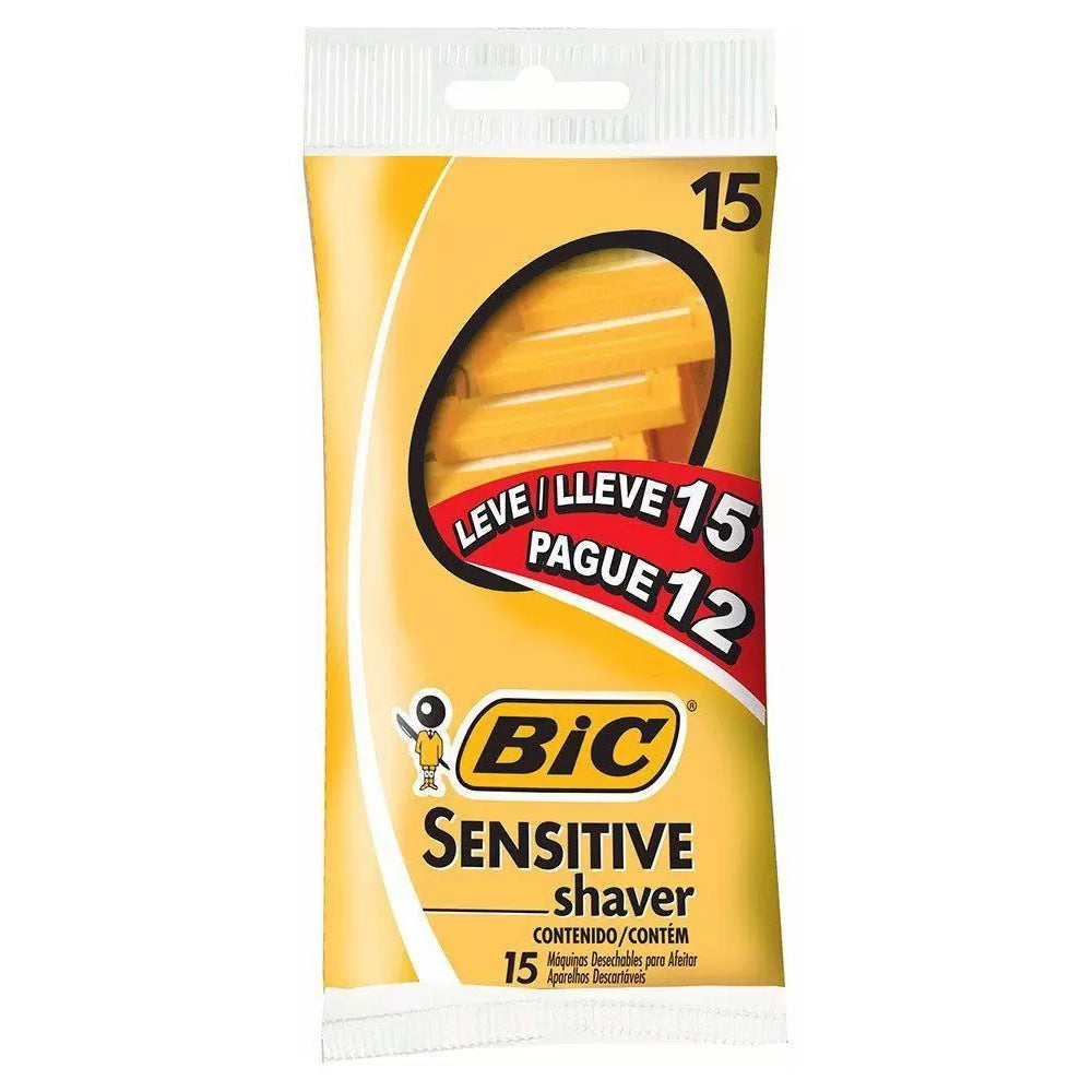 Aparelho de Barbear BIC Sensitive Leve 15 Pague 12