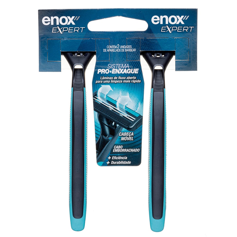 Aparelho de Barbear Descartável Enox Expert 2 Unidades