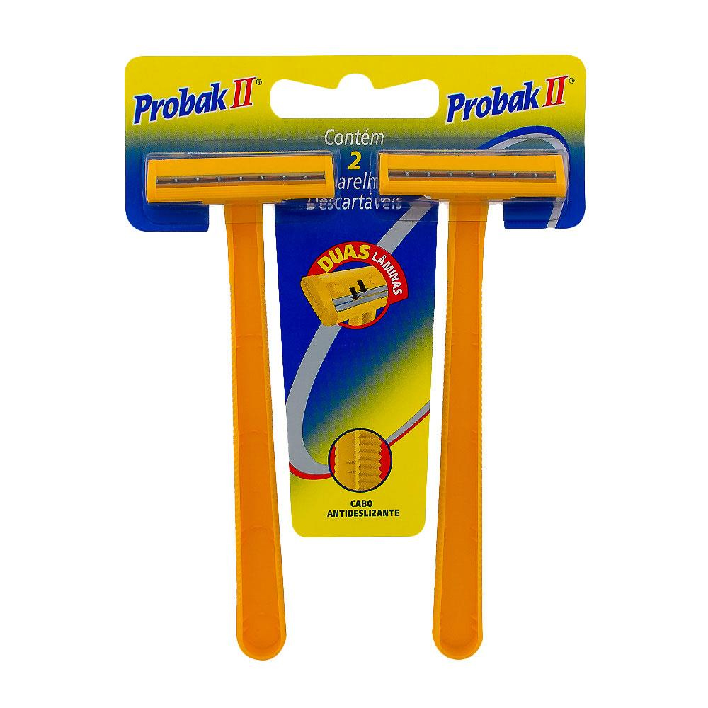 Aparelho de Barbear Gillette Probak II Cabo Longo com 2 Unidades