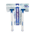 Aparelho de Barbear Lamini Comfort Grip 3 Lâminas com Fita Lubrificante e Cabo Emborrachado 2 Unidades