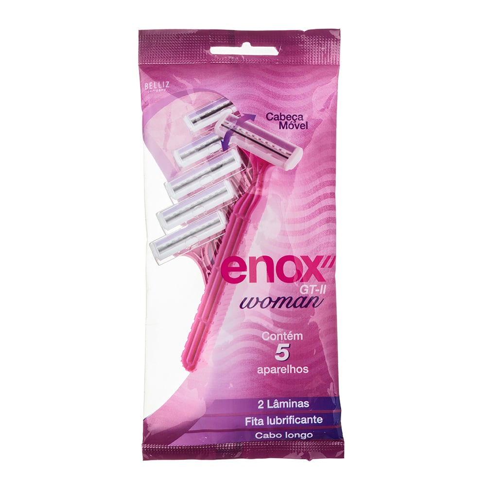 Aparelho Depilatório Descartável Enox GT2 Woman 5 Unidades
