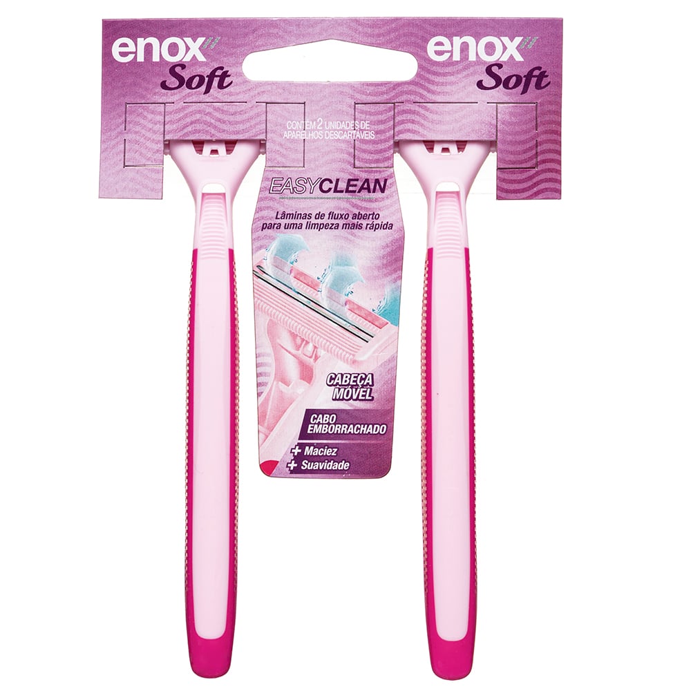 Aparelho de Depilação Descartável Enox Feminino Soft 2 Unidades