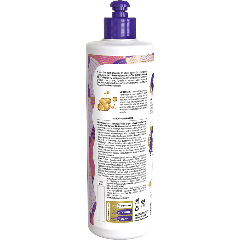 Ativador de Cachos Salon Line S.O.S Cachos Super Óleos 500 ml