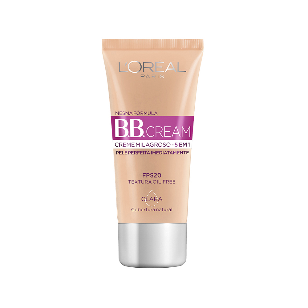 Base BB Cream L'Oréal Paris FPS 20 5 em 1 Clara 30ml