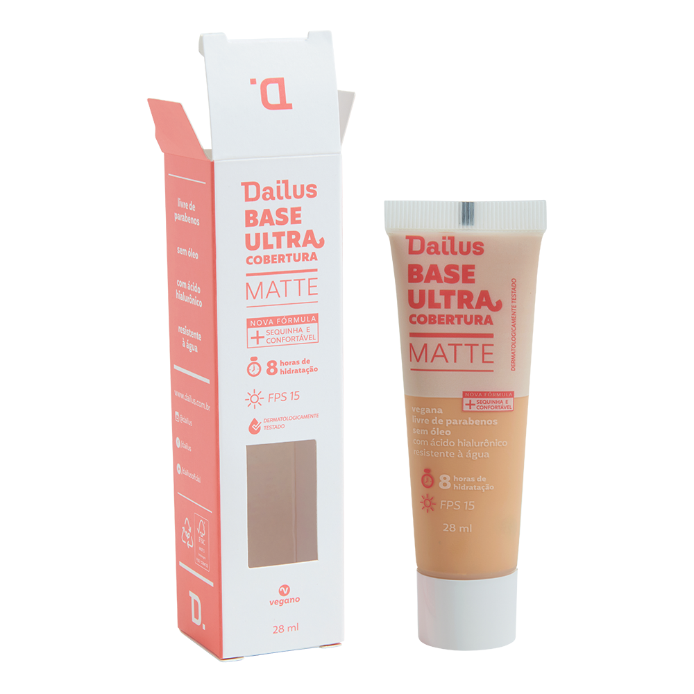 Base Líquida Dailus Ultra Cobertura D3 Claro 28ml