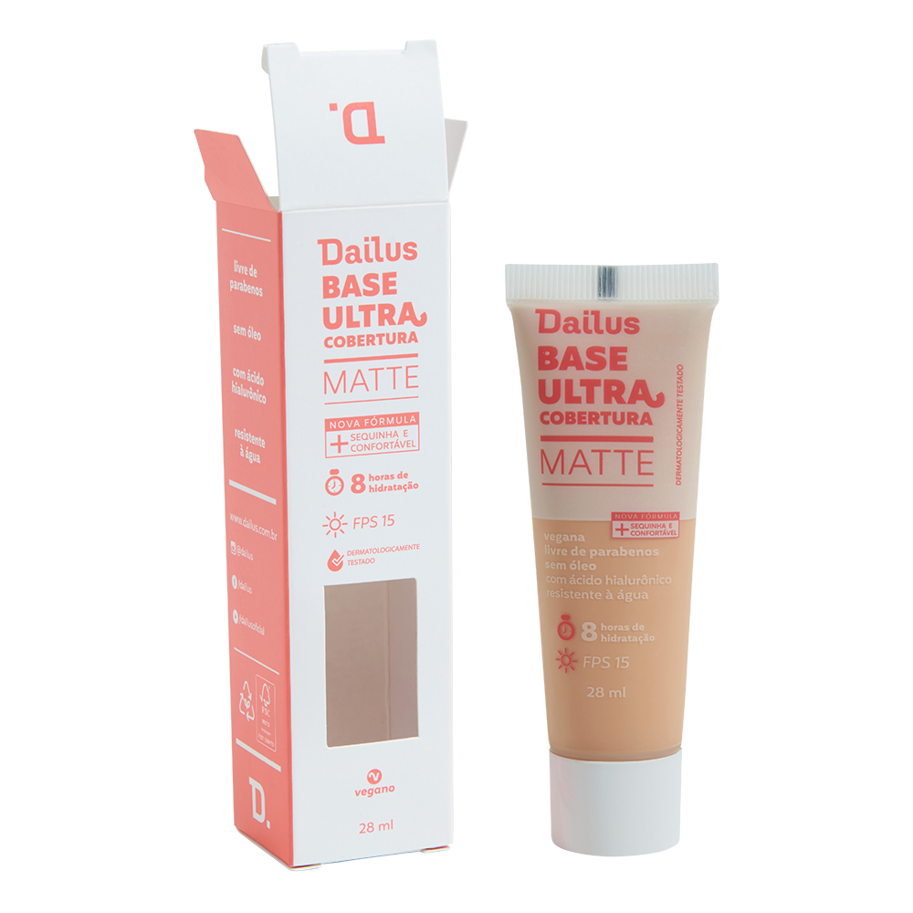 Base Líquida Dailus Ultra Cobertura D4 Claro 28 ml
