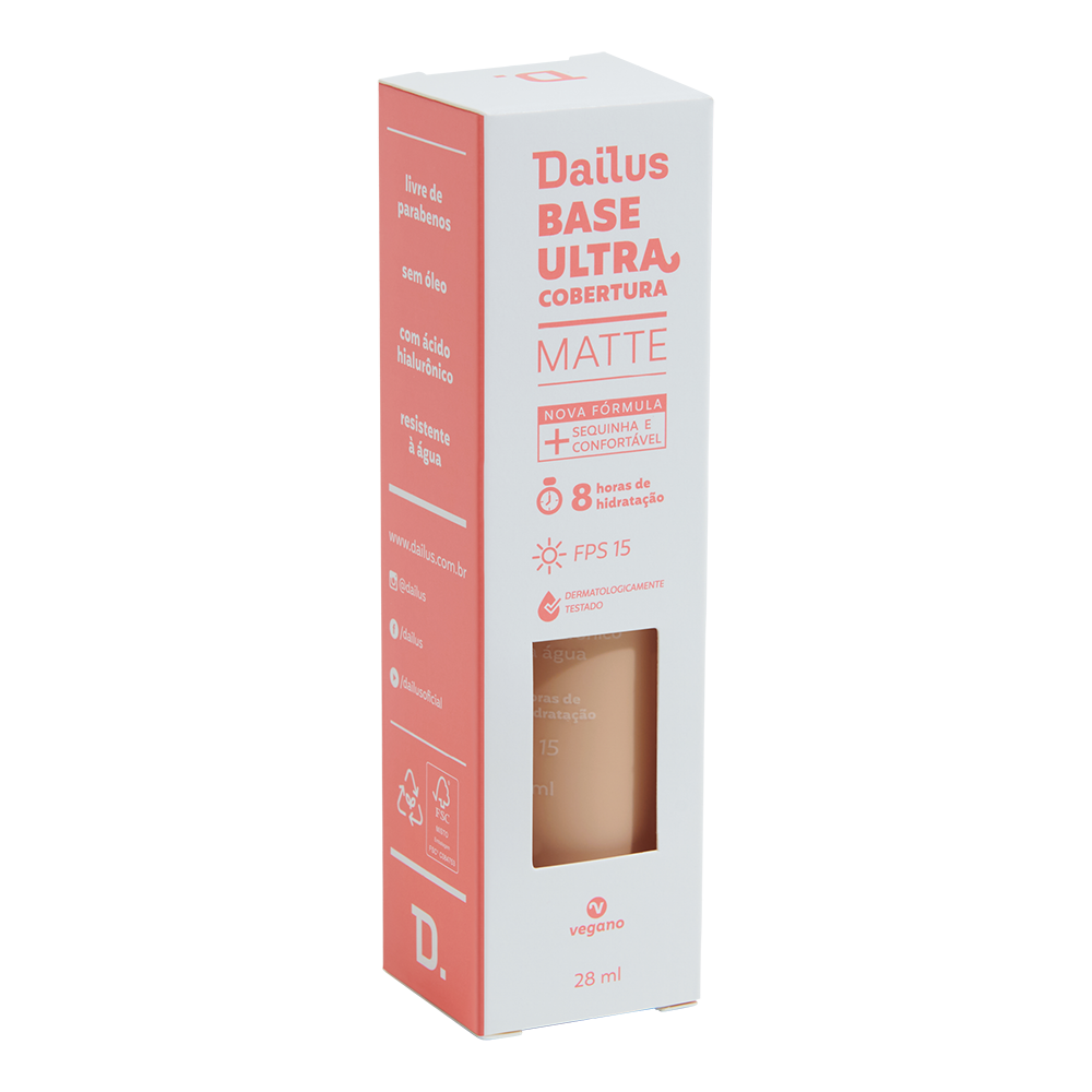 Base Líquida Dailus Ultra Cobertura D4 Claro 28 ml