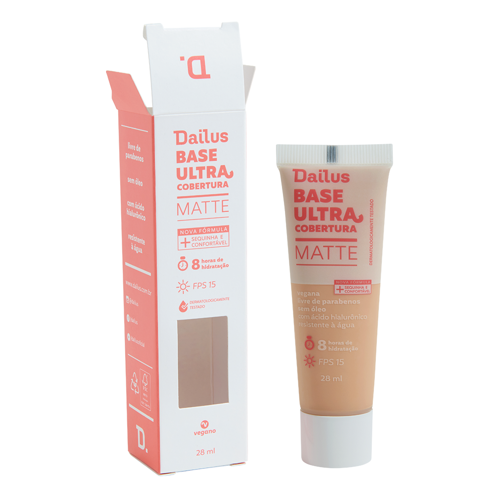 Base Líquida Dailus Ultra Cobertura D4 Claro 28 ml